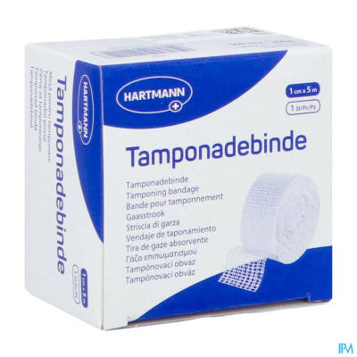 Tamponadebinde Wiek 1cm x 5m (1 stuk)