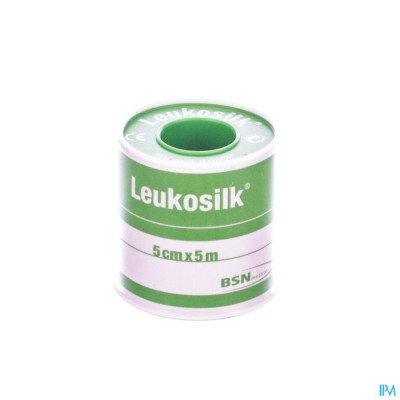 Leukosilk Deksel Kleefpleister 5,00cmx5m 1 0102400