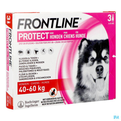 FRONTLINE PROTECT® Hond XL (40-60 kg) - 3 Pipetten