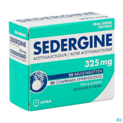 Sedergine 325mg Bruistabl 20 Nf