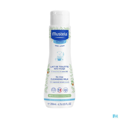 Mustela Normale Huid Toiletmelk zonder spoelen (200ml)