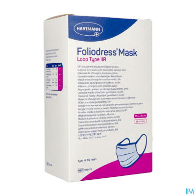 Foliodress® Mask Comfort Loop Type IIR Blauw (50 stuks)