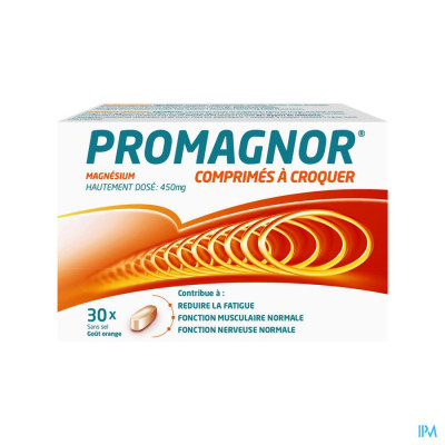 Promagnor Hoog Gedoseerd Magnesium 450mg (30 kauwtabletten)