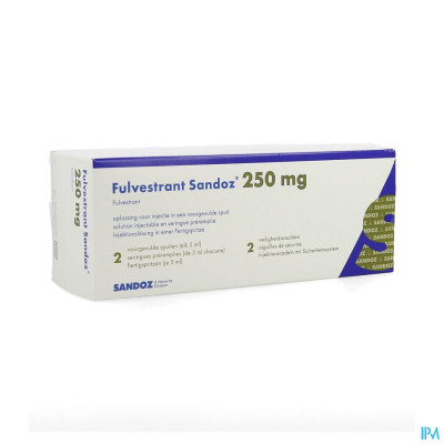 Fulvestrant Sandoz 250mg Voorgev.sp. 2x5ml 50mg/ml