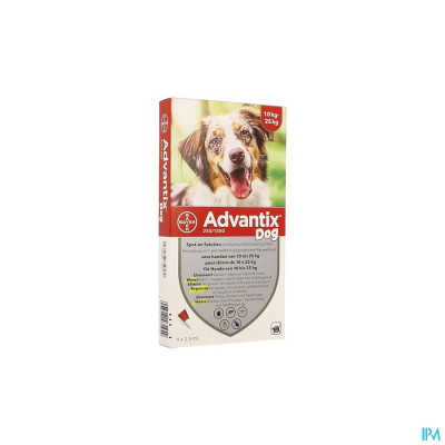 Advantix 250/1250 Honden 10<25kg Fl 4x2,5ml