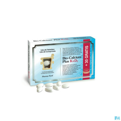 Pharma Nord Bio-Calcium Plus K+D3 (120 tabletten + 30 gratis)