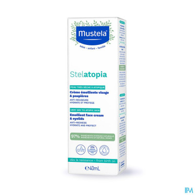 Mustela Atopische Huid Stelatopia Emollierende Crème Gezicht (40ml)