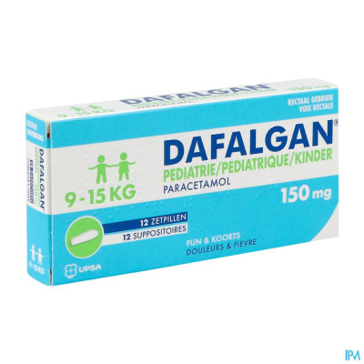 Dafalgan Pediatrie 150mg (12 zetpillen)