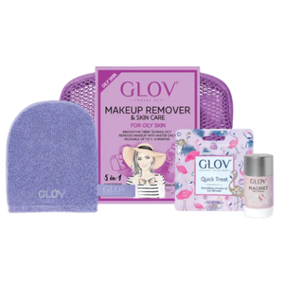 Glov Travel Set Purple (Oily Skin)