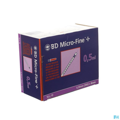 Bd Microfine+ Ser.ins. 0,5ml 30g 8,0mm 100 324825