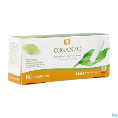 Organyc® Tampon Super Plus Biokatoen (16 stuks)