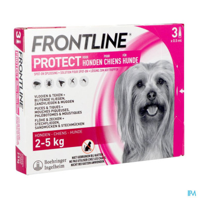 FRONTLINE PROTECT® Hond XS (2-5 kg) - 3 Pipetten