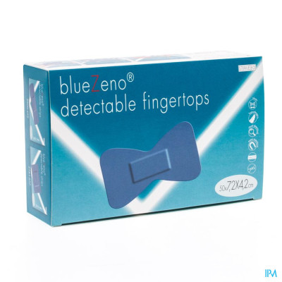 Bluezeno Detectable Fingertop 7,2 x 4,2 cm (50 pleisters)