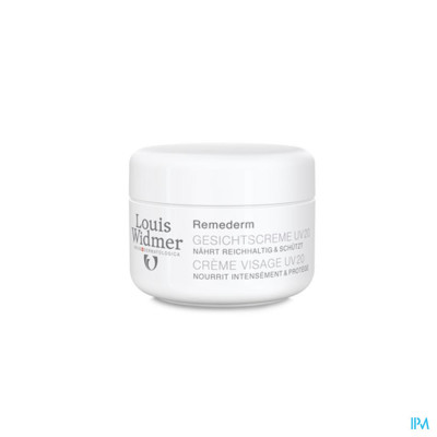 Louis Widmer - Remederm Dry Skin Gezichtscrème UV20 (zonder parfum) - 50 ml