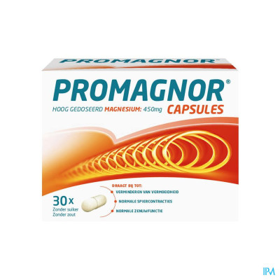Promagnor Hoog Gedoseerd Magnesium 450mg (30 capsules)