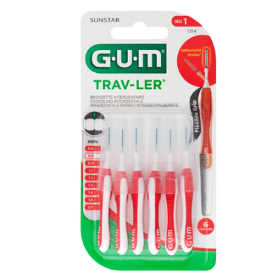 GUM® Interdentaal Borsteltje TRAV-LER 0,8mm 1314 (6 stuks)