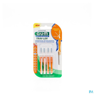 GUM® Interdentaal Borsteltje TRAV-LER 0,9mm 1412 (4 stuks)