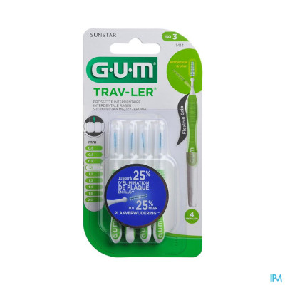 GUM® Proxabrush Travel Tap Ufine 4 1414