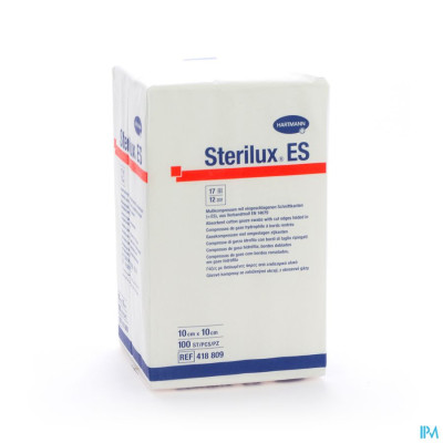 Sterilux® ES 10x10cm 12-laags Niet-Steriel (100 stuks)