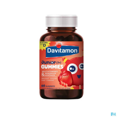 Davitamon Junior Gummies Aardbeismaak (60 gummies)