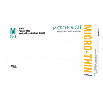 Ansell MICRO-TOUCH® Micro-Thin White Nitrile (M) 200 st/doos
