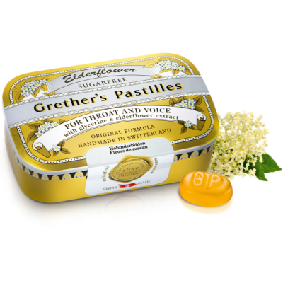 Grether's Pastilles Elderflower Suikervrij 110g