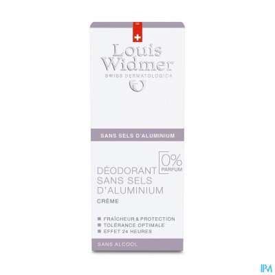 Louis Widmer - Deo Crème zonder Aluminiumzouten (zonder parfum) - 40ml