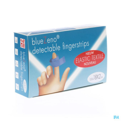 Bluezeno Detectable Fingerstrip Blue 18 x 2 cm (100 pleisters)