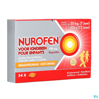 Nurofen Kind 100mg Zachte Kauwcaps 24