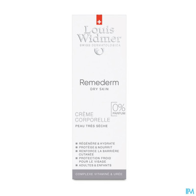 Louis Widmer - Remederm Dry Skin Lichaamscrème (zonder parfum) - 75ml