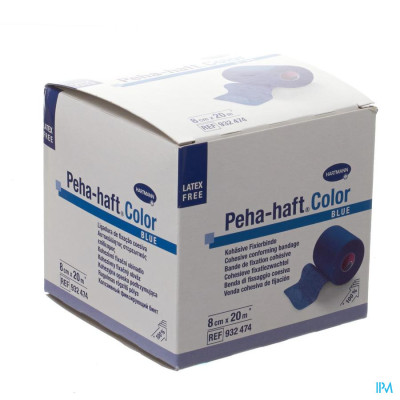 Peha-haft® Blauw Latexvrij 8cmx20m (1 rol)