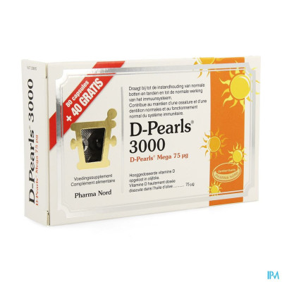 Pharma Nord D-Pearls 3000 (80 capsules + 40 gratis)