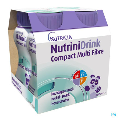 NutriniDrink Compact Multi Fibre Neutrale Smaak 4x125ml