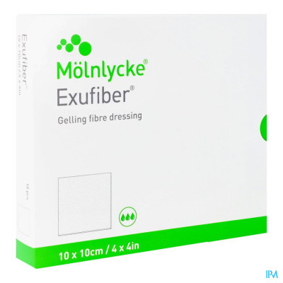 Molnlycke® Exufiber Ag Gel.fibre Dressing Ster 10 X 10cm 10