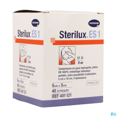 Sterilux® ES1 Steriele Kompressen 5x5cm 8-laags (40 st)