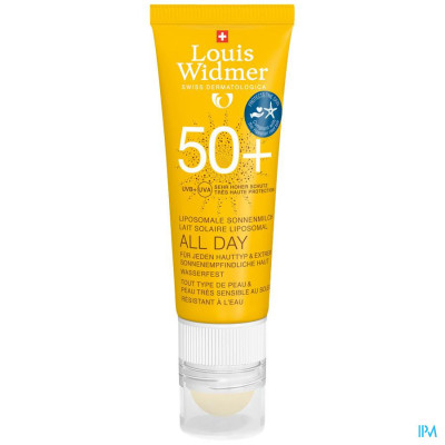 Louis Widmer Sun - All Day SPF50+ Zonnemelk met Lipstick (licht parfum) - 25 ml
