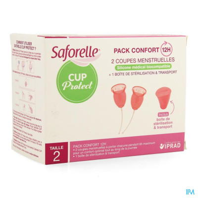 Saforelle Cup Protect Menstruatie Cups T2 (2 stuks)
