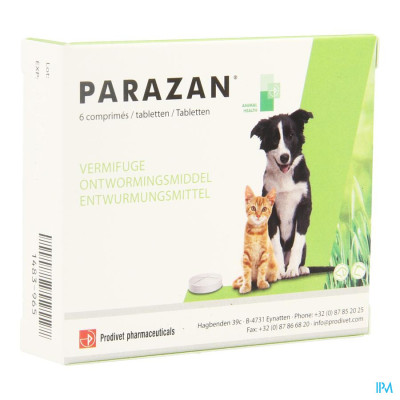 Parazan Ontwormingsmiddel (6 tabletten)