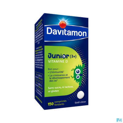 Davitamon Junior Vitamine D Citroensmaak (150 smelttabletten)