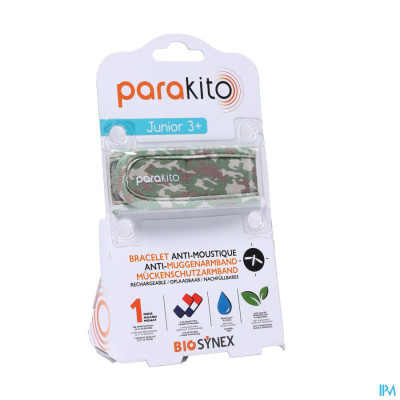 Parakito Anti-Muggenarmband Navulbaar JUNIOR 3+ Camouflage