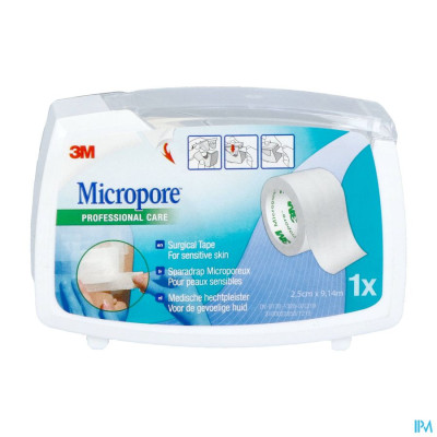 Micropore 3m 25,0mmx9,1m Nouv.derouleur 1530p-1d