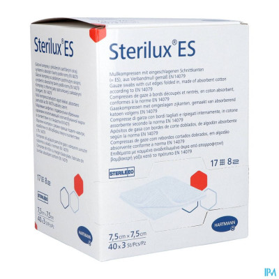 Sterilux® ES 7,5x7,5cm 8-laags Steriel (40x3 stuks)