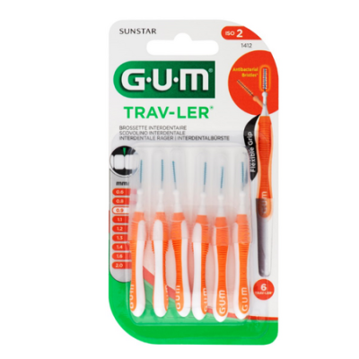 GUM® Interdentaal Borsteltje TRAV-LER 0,9mm 1412 (6 stuks)