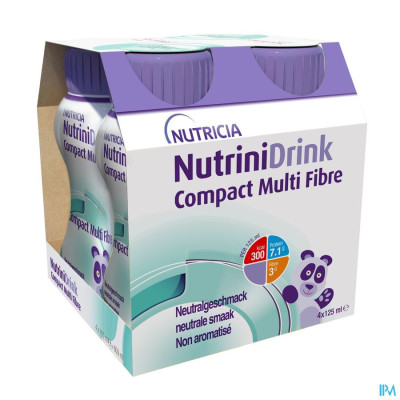 NutriniDrink Compact Multi Fibre Neutrale Smaak 4x125ml