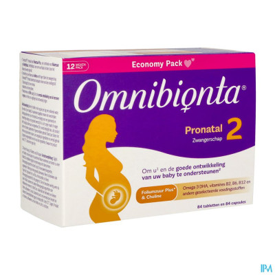 Omnibionta® Pronatal 2 Zwangerschap - 12 weken (84 tabletten + 84 capsules)