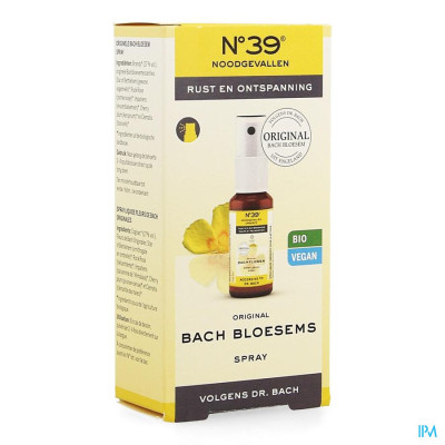 Bachbloesem Bio N°39 Noodgevallen Spray 20ml