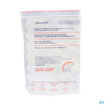 Pharmex Waterdichte PVC Incontinentiebroek zonder Drukknoppen (maat 38-42)