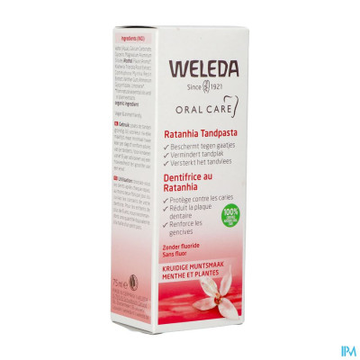 Weleda Tandpasta Ratanhia Roos (75ml)