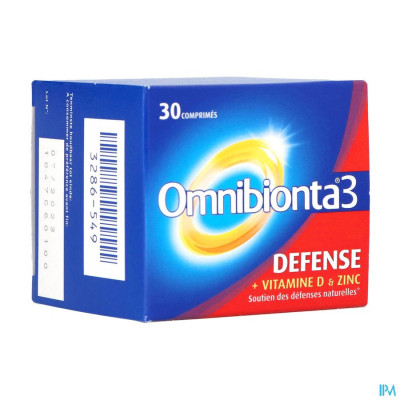 Omnibionta® 3 Defense Multivitamines Immuniteit (30 tabletten)