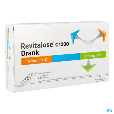 Revitalose C1000 Drinkbaar (14 Ampullen Vitamine C + 14 Ampullen Aminozuren)